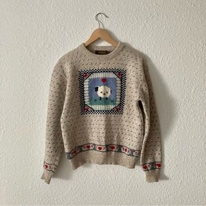Vintage Eddie Bauer Wool Sheep Sweater